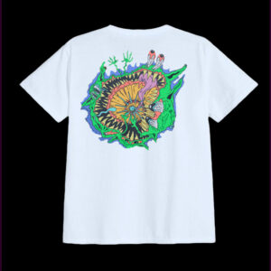 Camiseta Goblin circus blanca con ilustración en el centro